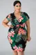 Exotic Leaves Plus Size Dress