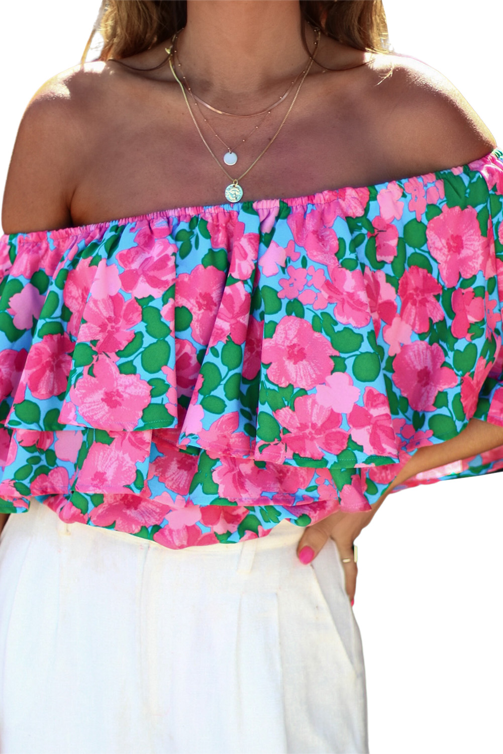 Thalia Floral Off Shoulder Blouse