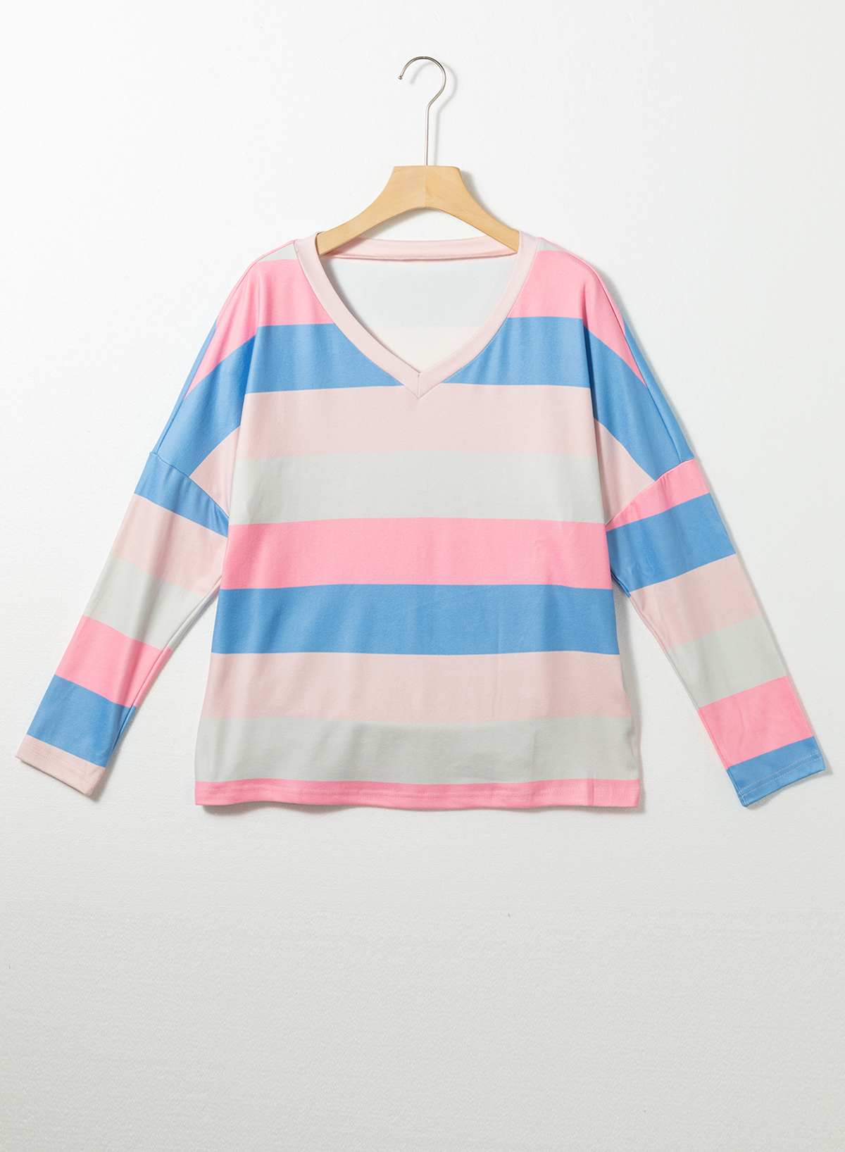 Cap Sleeve Pink Vneck Top