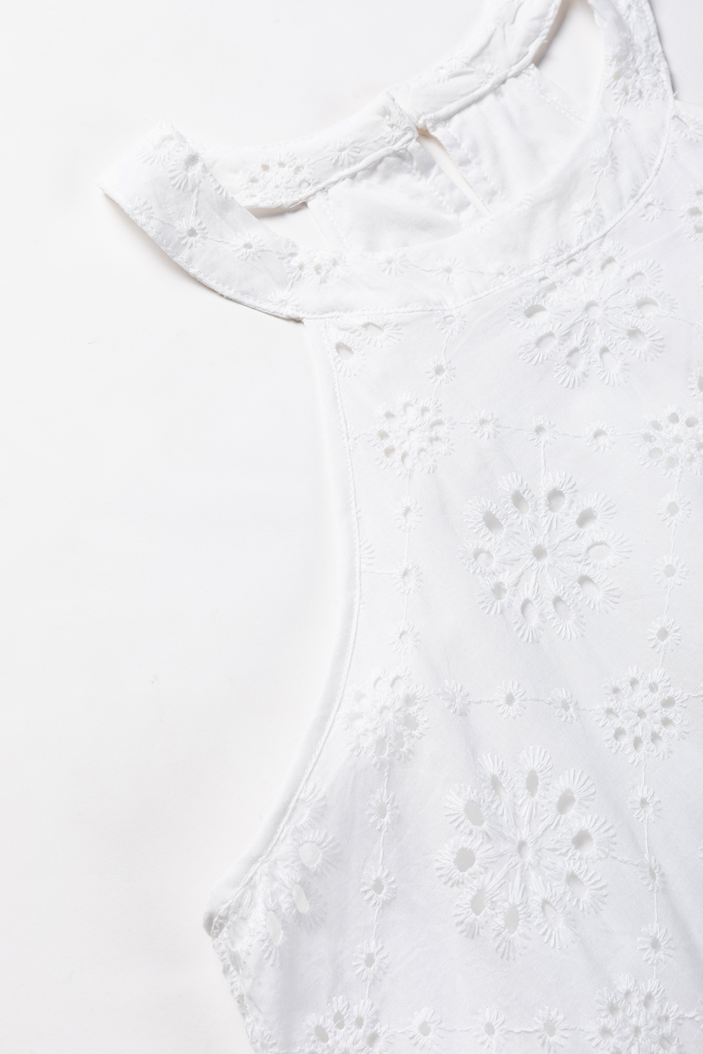 Ranee's white boho eyelet dress main image 0