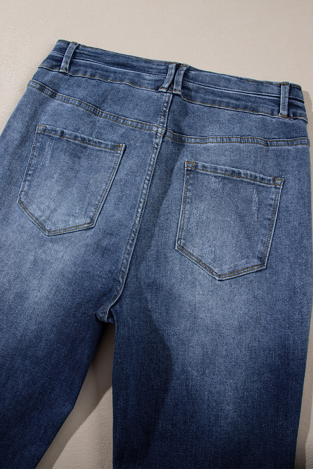 Button Fly High Waist Flare Jeans