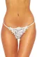 White Lace Crochet Lined Sexy Thong