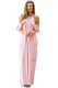 Dusty Pink Ruffle Sleeve Cold Shoulder Maxi Dress