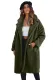Army Green Oversize Furry Long Coat