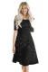 Black Lace Party Midi Dress