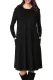 Black Cowl Neck Long Sleeve Jersey Dress