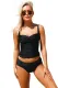 Black Ruched Push Up Two Piece Bathing Suit