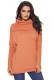 Orange Cozy Cowl Neck Long Sleeve Sweater