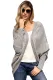 Gray Luxe Cable Knit Open Front Cardigan