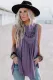 Violet Lace Embroidered Sleeveless Top