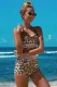 Leopard Two-piece High Waisted Bikini