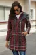 Brown Vintage Plaid Cotton Quilted Trench Coat