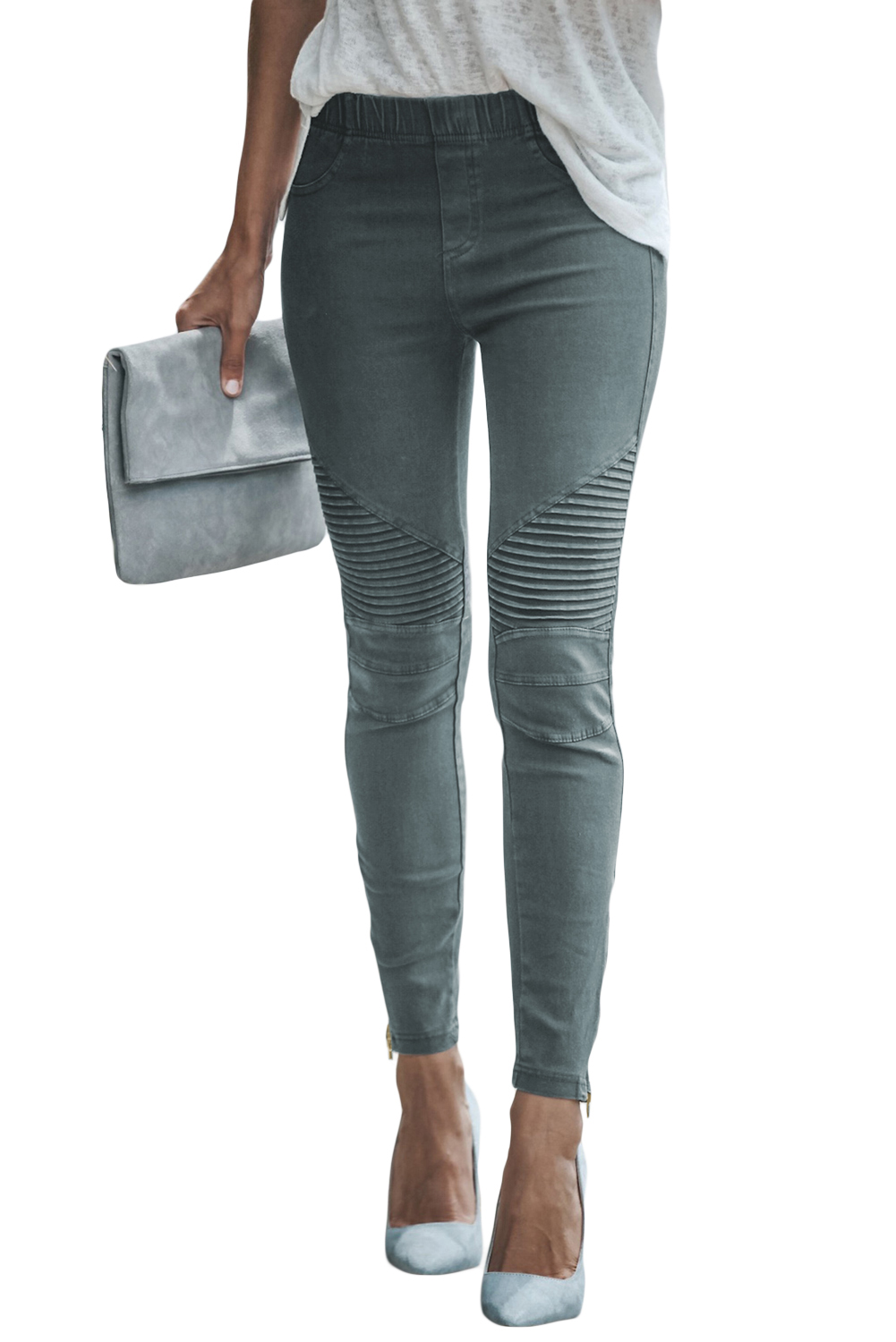 sage green jeggings