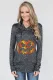 Heathered Black Sweatshirt with Halloween Pumpkin