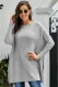 Gray Oversized Batwing Sleeve Sweater Dress