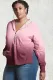 Red Plus Size Ombre Terry Hoodie