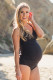 Black Pregnant Push-Up Padded Bra Beach Bikini Set