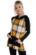 Yellow Plaid Pullover Hoodie