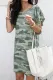 Green Pile Of Sleeves Camouflage Dress
