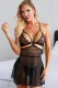 Black Obsessive Lace Nightdress and Thong Set