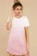 Ombre Pink Cotton T-shirt Dress