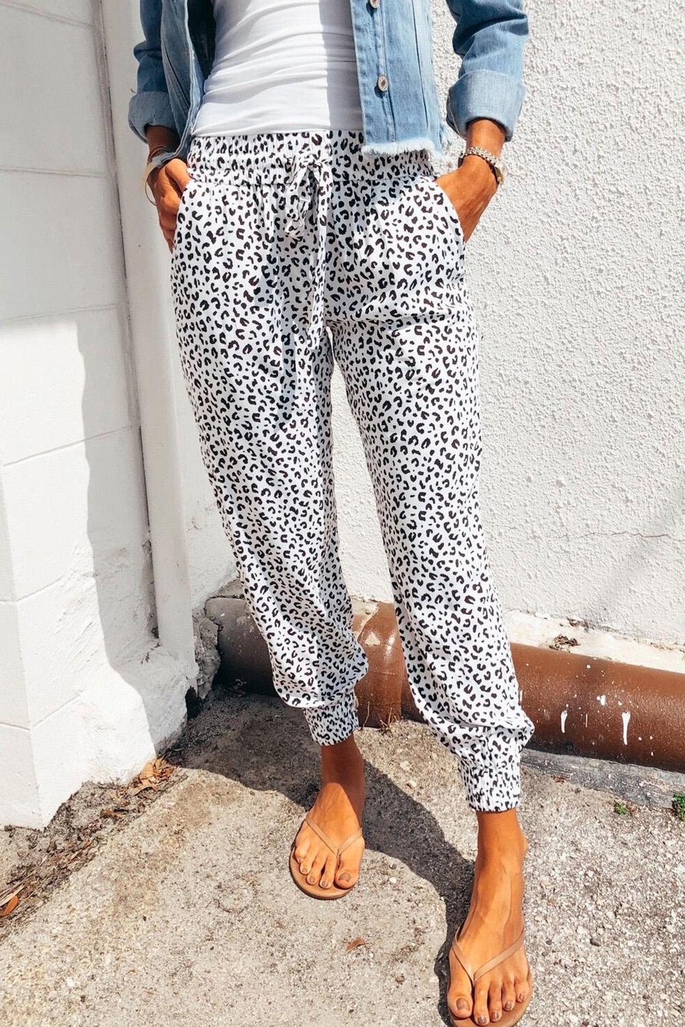 breezy leopard joggers