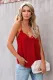 Red Delicate Balance Lace Cami Tank