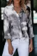 Gray Whirlwind Tie Dye Button Shirt with Pocket