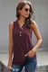 Wine Just Say The Word 3 Button Tank Top