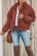 Red Holly Pocketed Puffer Jacket
