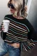 Black Rainbow Stripe Pattern Sweater