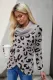 Gray Leopard Print Casual Knitted Sweater