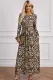 Leopard Pocket Long Sleeve Maxi Dress