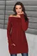 Red Off-shoulder Cable Knit Sweater Dress