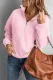 Pink Zipped Collar Sweatshirt