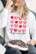Heart Shape Letter Print Long Sleeve Sweatshirt