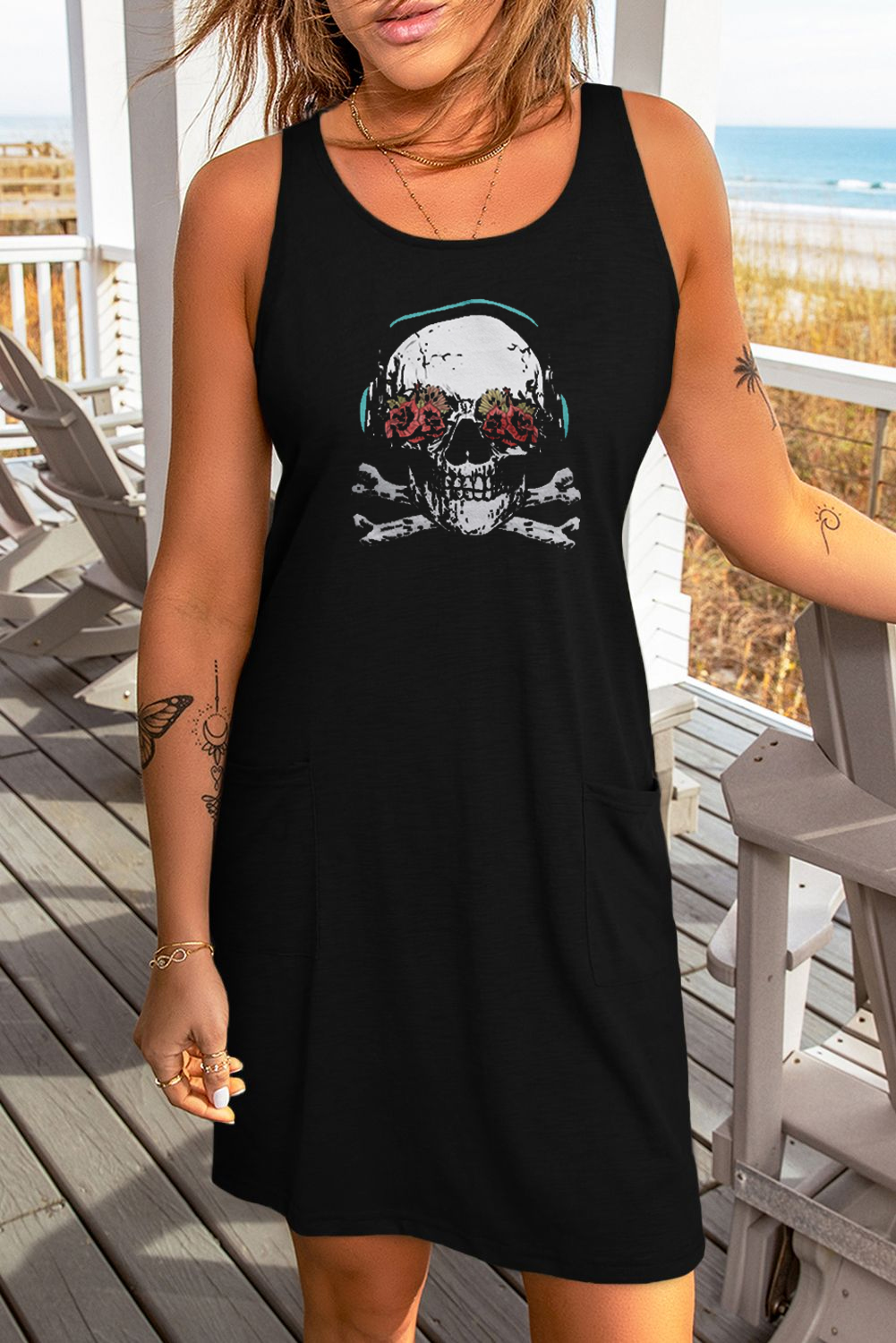 Custom Inked Tank Shift Dress - Hologram