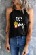 Black It's French Fry Day Funny Graphic Tank Top