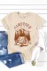 Khaki Campfire Babe Graphic Casual T Shirt