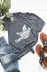 Gray Bird Graphic Print Crewneck Short Sleeve T Shirt