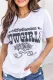 White All American Cowgirls Casual Graphic Tee
