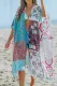 Multicolor Bohemian Floral Print Kimono