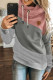 Pink Colorblock Cowl Neck Pullover Hoodie