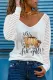 White Its Fall Y'all! Pumpkin Graphic Print V Neck Top
