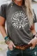 Gray Western Letter Steer Head Graphic Tee