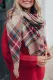 Fiery Red Plaid Print Thick Scarf