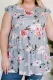 Green Plus Size Babydoll Floral Top