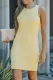 Yellow Ribbed Sleeveless Cut Out Back Knit Bodycon Dress