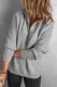 Gray Zip Neck Knitted Sweater