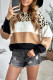Leopard Colorblock Drop Shoulder Langærmet Strikket Sweater